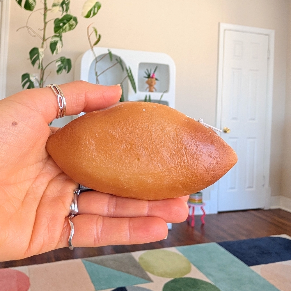 Realistic Fake Food Mexican Bolillo bread coin purse - Picture 5 of 5
